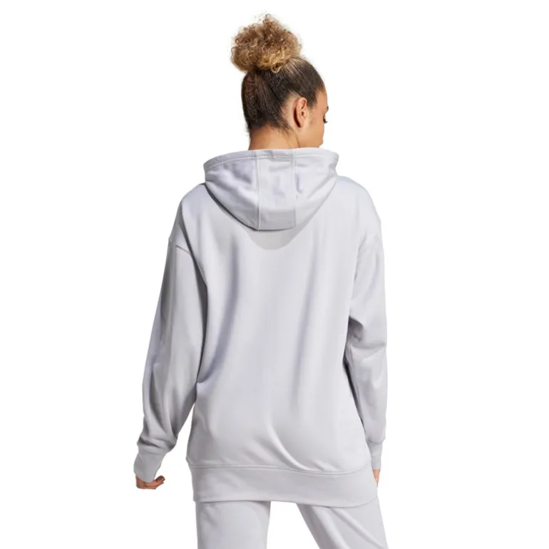 adidas Damen AEROREADY Game And Go Hoodie Glory Grey/Weiß