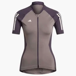 adidas Damen Essentials 3 Streifen Radtrikot Charcoal