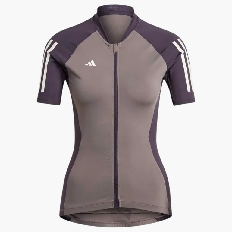 adidas Damen Essentials 3 Streifen Radtrikot Charcoal