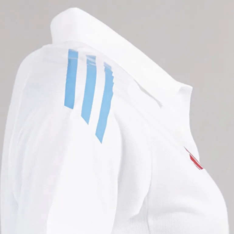 adidas Damen FFR Frankreich Rugby Training Polo Weiß