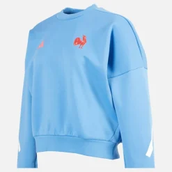 adidas Damen FFR Frankreich Rugby Z.N.E. Reise Sweatshirt Focus Blue