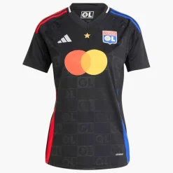 adidas Damen OL Olympique Lyon 24/25 Auswärtstrikot Schwarz