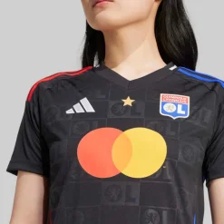 adidas Damen OL Olympique Lyon 24/25 Auswärtstrikot Schwarz