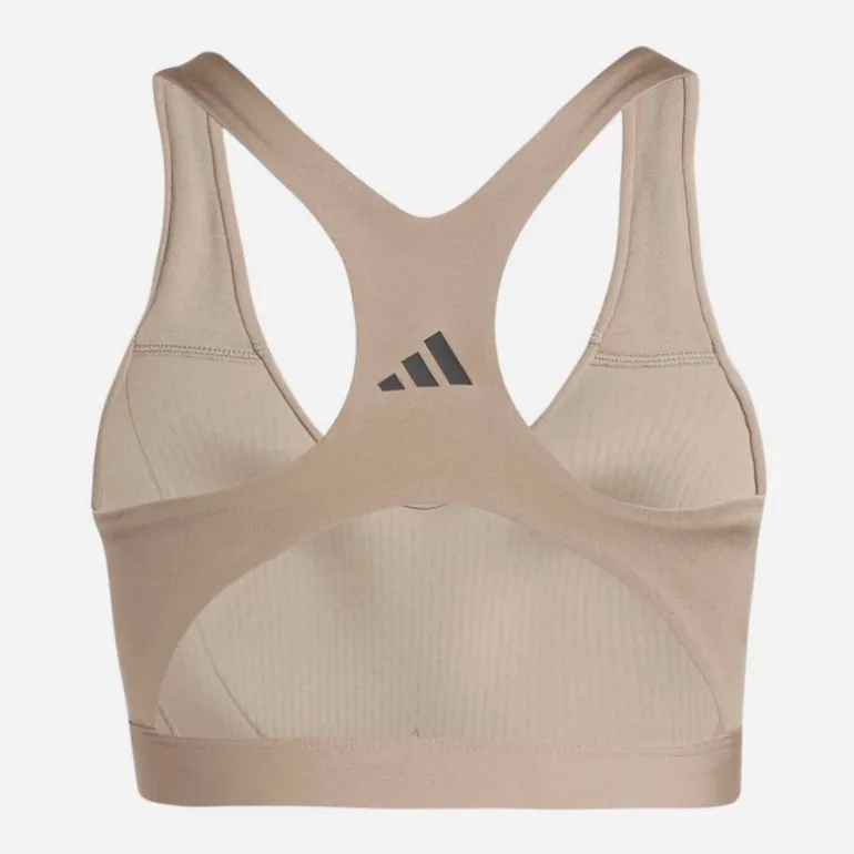 adidas Damen Optime Essentials Workout High Support Sport BH Chalky Brown