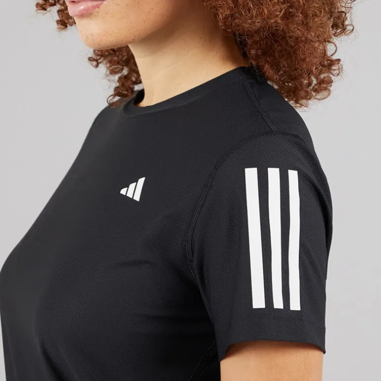adidas Damen Own The Run Lauf T Shirt Schwarz