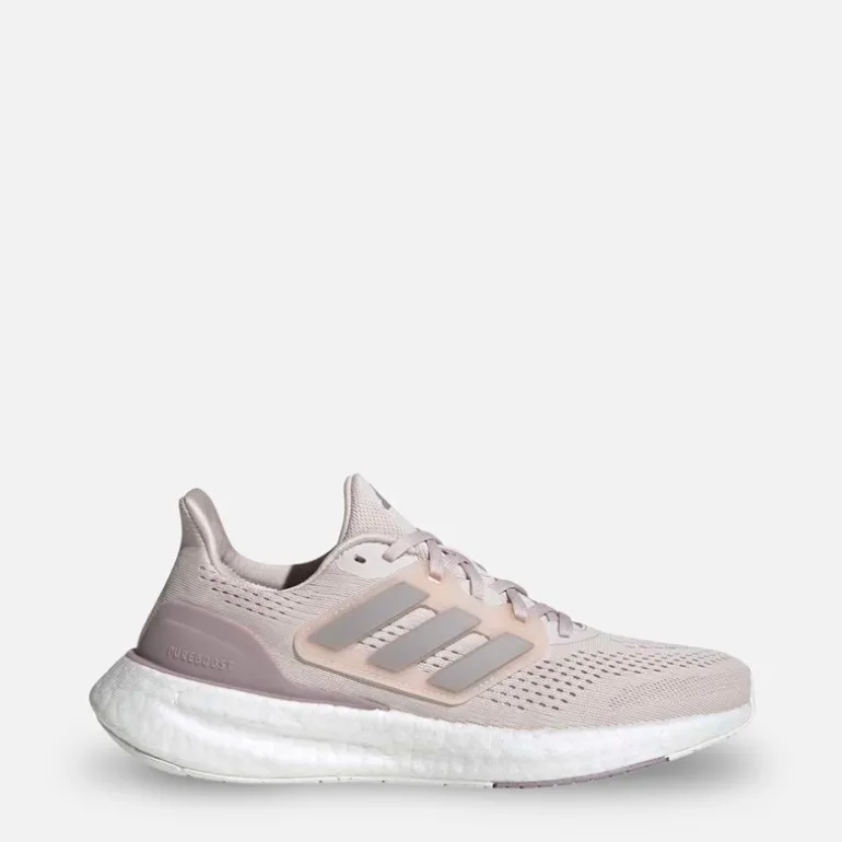 adidas Damen Pureboost 23 neutrale Laufschuhe Putty Mauve/Wonder Taupe/Preloved Fig
