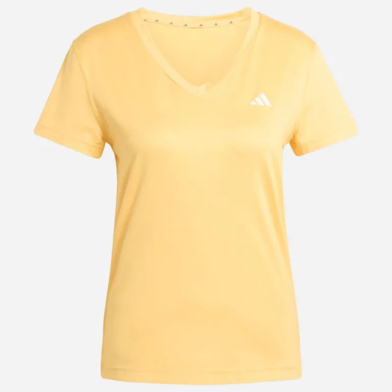 adidas Damen Trainings Basics V Ausschnitt T Shirt Semi Ice Tangerine