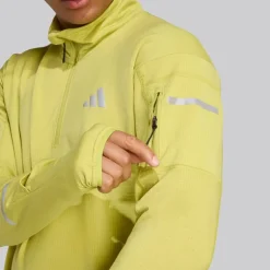 adidas Herren Adi365 Climawarm+ Lauf Halber Reißverschluss Oberteil Preloved Lime