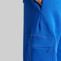 adidas Herren ALL SZN Fleece lockere Cargohosen Royal Blue/Off White