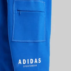 adidas Herren ALL SZN Fleece lockere Cargohosen Royal Blue/Off White