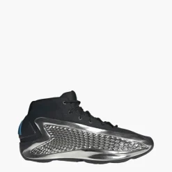 adidas Herren Anthony Edwards 1 Mid 'Chrome' Basketballschuhe Core Black/Silver Metallic/Core Black
