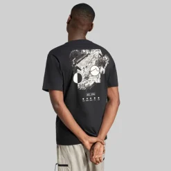 adidas Herren City Escape Space Grafik T Shirt Schwarz