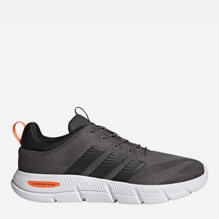 adidas Herren Cloudfoam Flex Rapidfit Turnschuhe Charcoal/Carbon/Lucid Orange