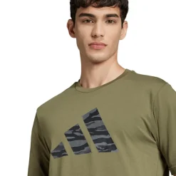 adidas Herren Codes Camo Grafik T Shirt Olive Strata