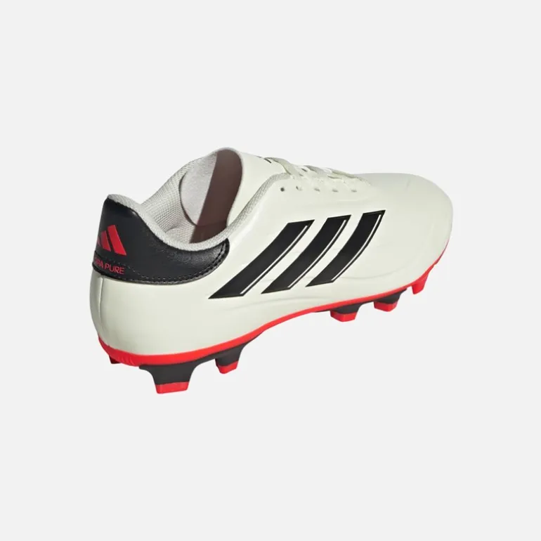 adidas Herren Copa Pure II Club FXG Flexible Ground Fußballschuhe Ivory/Core Black/Solar Red