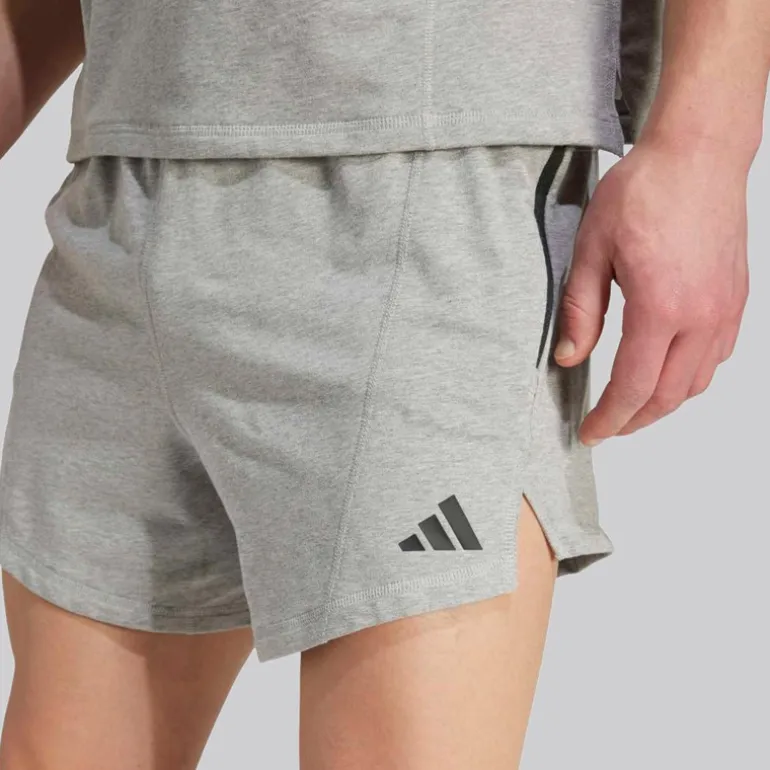 adidas Herren D4T Workout French Terry Shorts Medium Grey Heather