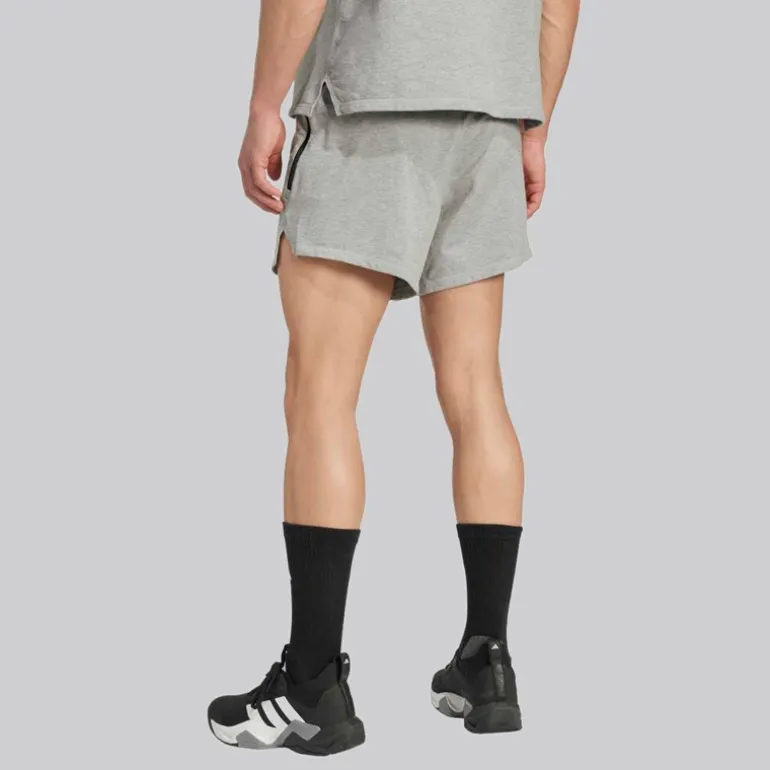 adidas Herren D4T Workout French Terry Shorts Medium Grey Heather