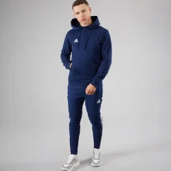adidas Herren Entrada 22 Pullover Sweat Hoodie Navy/Weiß