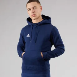 adidas Herren Entrada 22 Pullover Sweat Hoodie Navy/Weiß