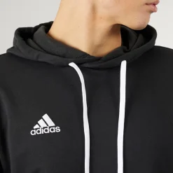 adidas Herren Entrada 22 Pullover Sweat Kapuzenpullover Schwarz/Weiß