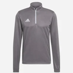 adidas Herren Entrada 22 1/4 Zip Training Top Team Grey Four
