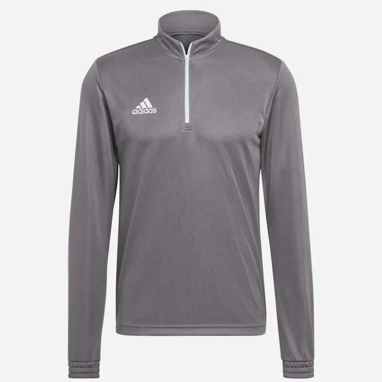 adidas Herren Entrada 22 1/4 Zip Training Top Team Grey Four