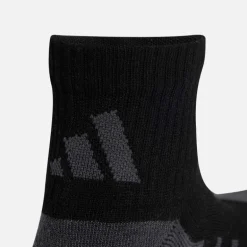 adidas Herren Essentials Climacool Drei Paar Viertel Socken Schwarz/Grey Six