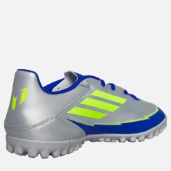 adidas Herren F50 Club Messi La Vida Rapida Pack Kunstrasen Fußballschuhe Silver Metallic/Solar Yellow/Lucid Blue