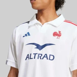 adidas Herren FFR Frankreich Rugby 24/25 Auswärts Trikot Weiss