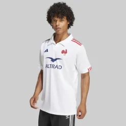 adidas Herren FFR Frankreich Rugby 24/25 Auswärts Trikot Weiss