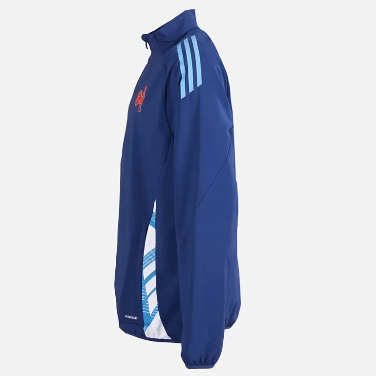 adidas Herren FFR Frankreich Rugby Präsentationsjacke Dark Blue