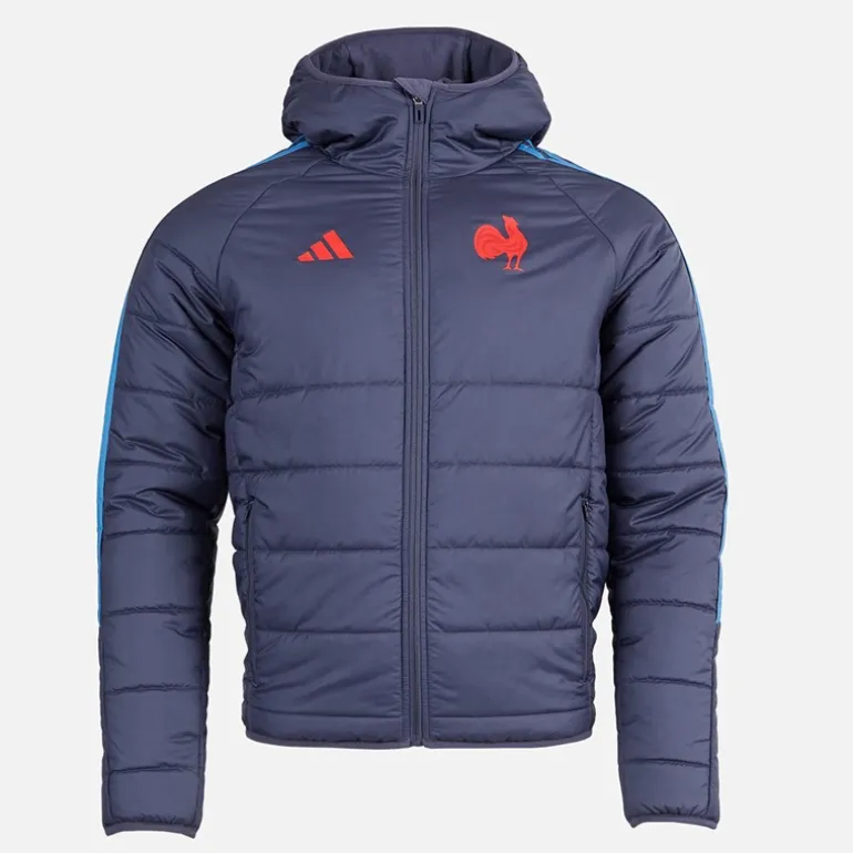 adidas Herren FFR Frankreich Rugby Winter Jacke Shadow Navy
