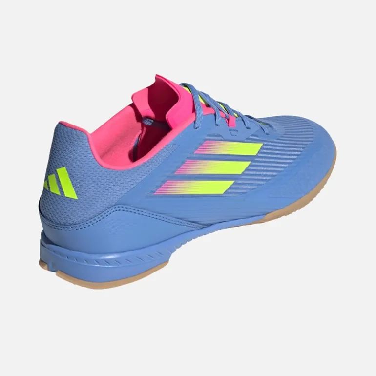 adidas Herren F50 League Hallenfußballschuhe Blue Fusion/Lucid Lemon/Lucid Pink