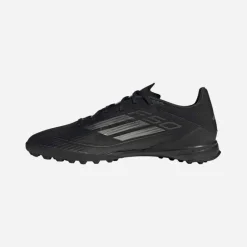 adidas Herren F50 Liga Dark Spark Pack TF Kunstrasen Fußballschuhe Core Black/Iron Metallic/Gold Metallic