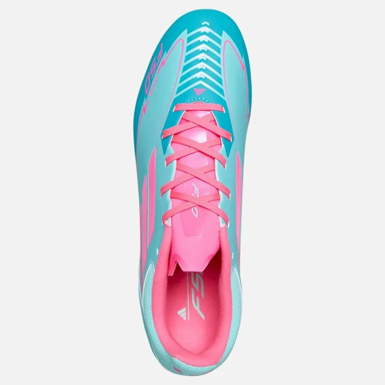 adidas Herren F50 Liga Messi La Vida Tropical Paket FG/MG Fest/Mehrfach Boden Fußballschuhe Flash Aqua/Lucid Pink/Lucid Cyan