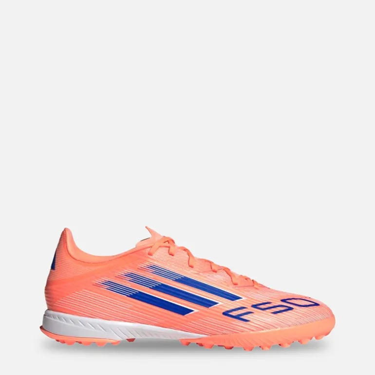 adidas Herren F50 Liga TF Kunstrasen Fußballschuhe Beam Orange/Lucid Blue/Cloud White