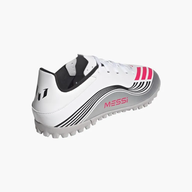 adidas Herren F50 Messi Club Prestig10 Pack TF Kunstrasen Fussballschuhe Cloud White/Lucid Red/Silver Metallic