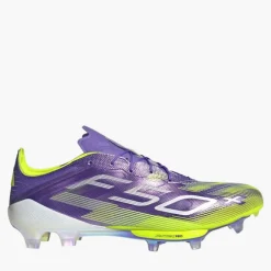 adidas Herren F50+ Radiant Blaze Pack FG Festboden Fußballschuhe Purple Rush/Cloud White/Lucid Lemon