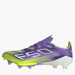 adidas Herren F50+ Radiant Blaze Pack FG Festboden Fußballschuhe Purple Rush/Cloud White/Lucid Lemon