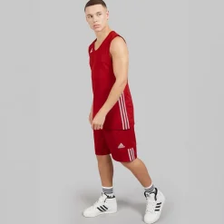adidas Herren 3G Speed Wendbares Basketball Trikot Power Red/Weiß