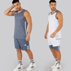 adidas Herren 3G Speed Wende Basketball Shorts Onix/Weiß