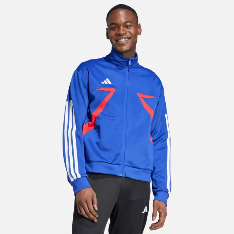 adidas Herren Haus Von Tiro Nationen Pack Trainingsjacke Semi Lucid Blue/Pure Ruby/Weiß