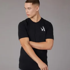 adidas Herren Lounge Slides Grafik Tasche T Shirt Schwarz