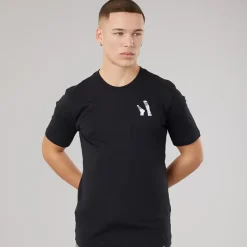 adidas Herren Lounge Slides Grafik Tasche T Shirt Schwarz