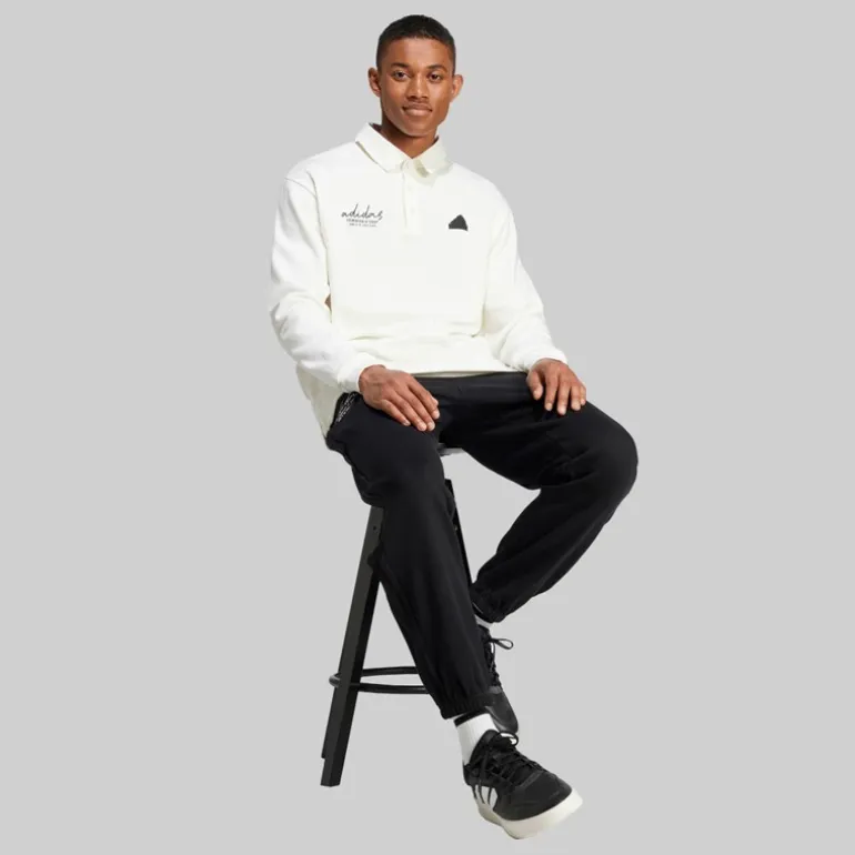 adidas Herren Marke Liebe Französischer Frottee Jogginghose Schwarz