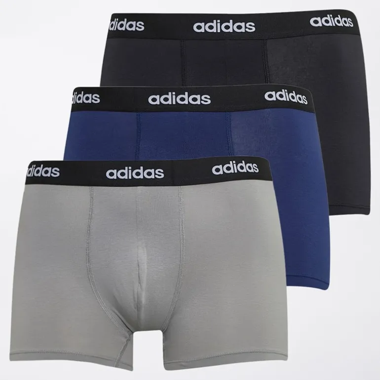 adidas Herren Micro Flex Baumwolle Drei Pack Slips Schwarz/Grau/Navy