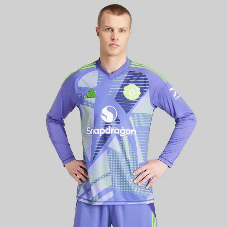 adidas Herren MUFC Manchester United 24/25 Langarm Torwart Trikot Lila