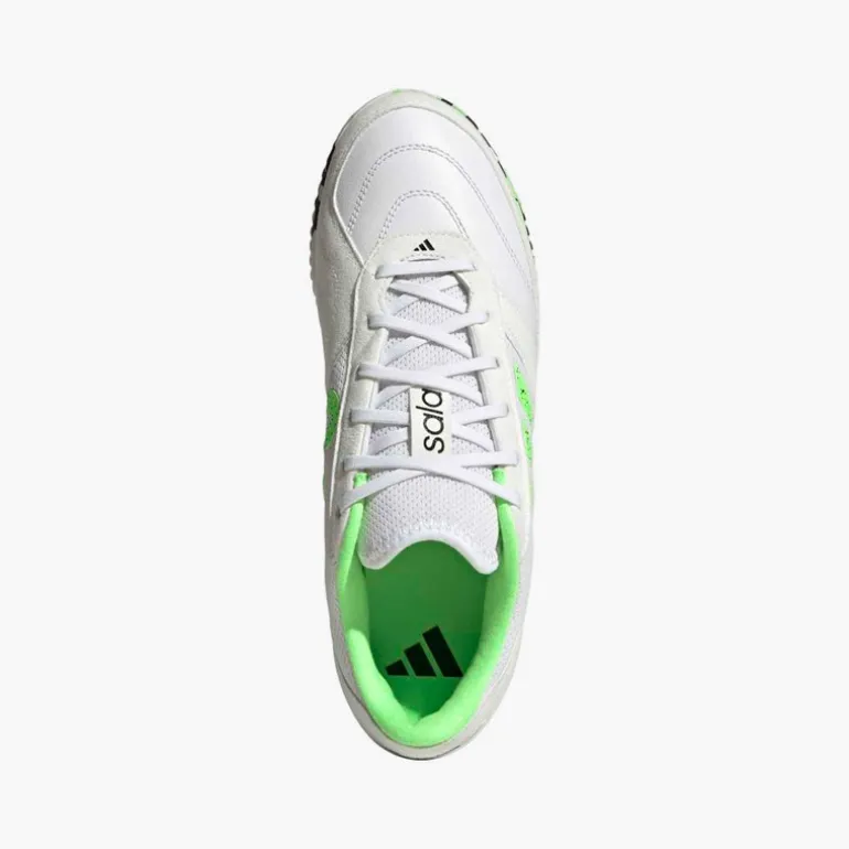adidas Herren Oberteil Sala Wettkampf 2 IN Hallenfußballschuhe Cloud White/Lime Burst/Core Black
