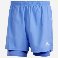adidas Herren Own The Run Climacool 2-in-1 Laufshorts Blue Fushion