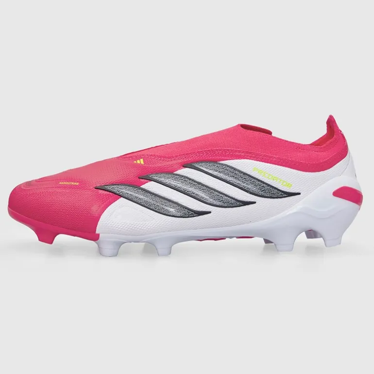 adidas Herren Predator League Schnürlose Für Tore Geboren Pack FG Fester Boden Fußballschuhe Lucid Red/Core Black/Cloud White